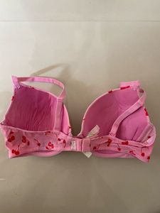 Pink Cherry Print Bra