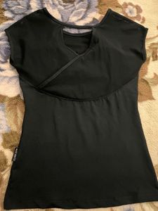Stylish Black Mesh Top