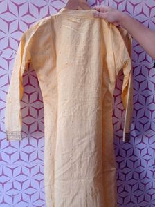 Elegant Yellow Embroidered Kurta suit set