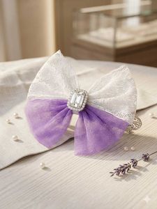 Cute Bow Hair Clips with Rhinestone set of 4