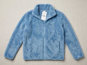 Cozy Blue Fleece Zip-Up Jacket