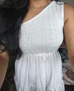 Chic White Eyelet Dress