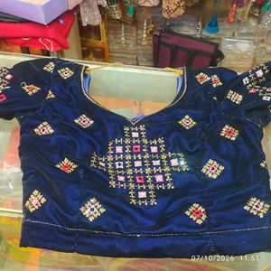 Elegant Navy Blue Embroidered Lehenga Choli