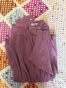 Chic Purple Pleated Top