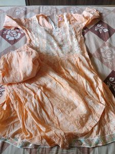Elegant Peach Kurta Set
