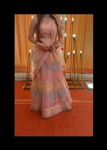 Pink Sequin Lehenga Set