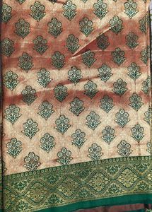 Elegant Brocade Blouse with Saree