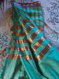 Only Today Offer! Attractive Sea Green Saree