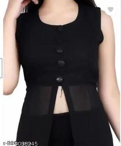 Stylish Black Sheer Long Kurta