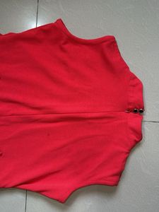 Elegant Red Sleeveless Dress with Sequins