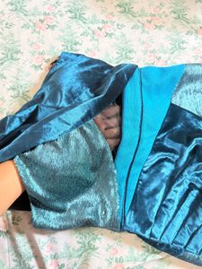 💙One-Shoulder Velvet &amp; Sequin Mini Dress