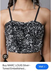 MARC LOUIS Silver Crop Top faippis