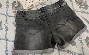 y2k denim shorts dark wash