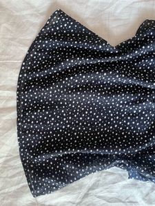 Chic Polka Dot Flutter Sleeve Top
