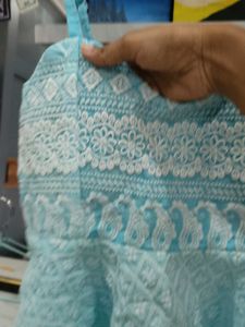 Cute Light Blue Peplum Top