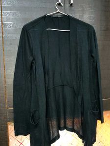 Chic Black Open Front Cardigan