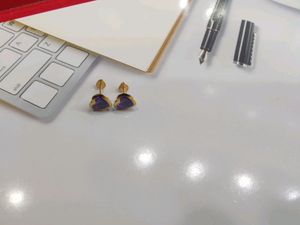 18 K Gold Earrings For Women Nd Girls