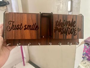 Wooden Motivational Key Holder