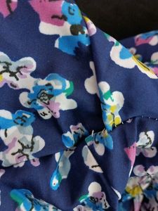 Navy Blue Printed Dress (Women)