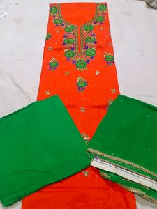 Orange SUIT With Green Bottom