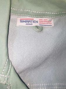 Mint Green Denim Jacket &amp; Jeans Set