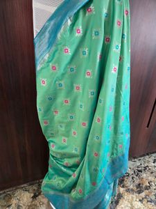 🎉Today only🎉Elegant Green &amp; Blue Saree
