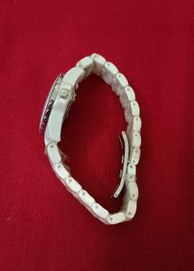 Millennium White Quartz Watch