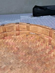 Vintage Woven Bamboo Basket