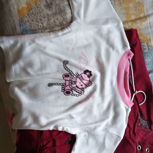 Cute Pink Panther Graphic Tee