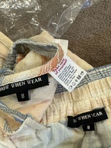 HWW, Textured Stripe Crop Top and Shorts Co-Ord