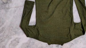 Olive Green Knit Top