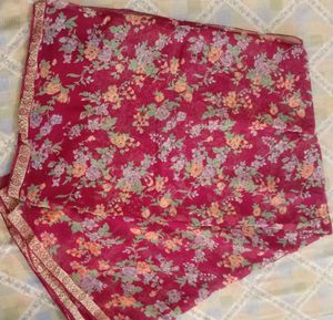 Vibrant Floral Print Saree