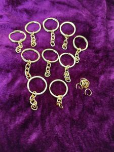 Golden Colour Key Chain Making With Jump Ring