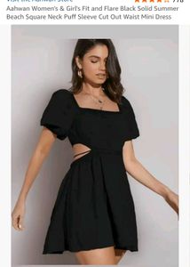 Black Fit & Flare Cut-Out Mini Dress 👗