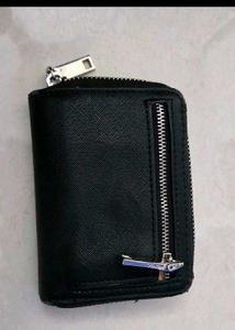 Mango Black Zip Around Wallet