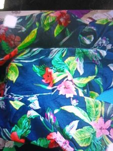 Navy Floral Print Blouse