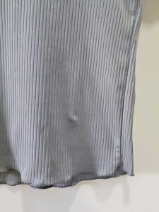 Ribbed Grey Top
