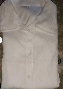 Textured White Shirt