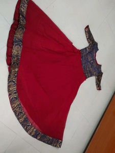 Red Anarkali Gown