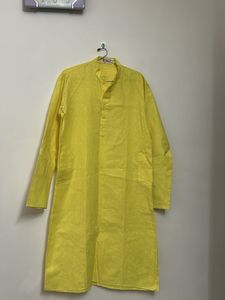 Bright Yellow Cotton Kurta