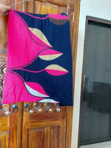 Kashmiri Highly Warm Woolen Blue Pink STOLE
