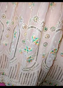 Embroidered Baby pink Suit Sharara set