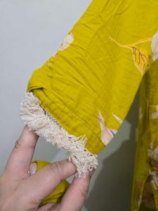 Avyco Kurta - Yellow Floral Print