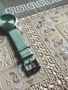 Stylish Mint Green Leather Watch