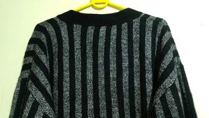 Striped Button-Up Cardigan