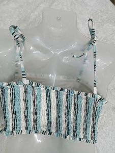 Striped Smocked 🥰Crop Top