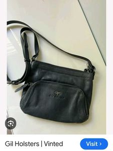 Gil holsters Black Leather Crossbody Bag