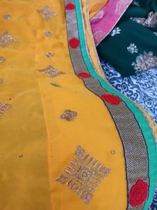 Beautiful Yellow &amp; Pink Saree