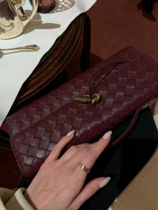 Designer Woven burgundy Clutch Bag