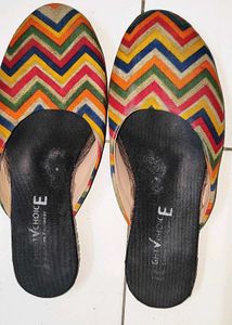 Vibrant Chevron Flat Sandals
